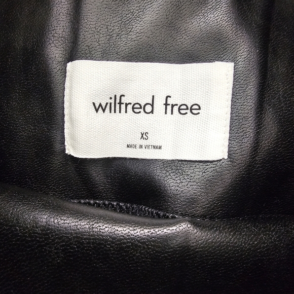 Aritzia Wilfred Free Daria Pant XS Tall Black Vegan Leather Legging NWT - Picture 8 of 11